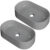 Kit 02 Cubas de Apoio Oval Para Banheiro Lavabo Laila C01 O42W Cinza – Lyam
