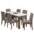 Conjunto De Mesa Sala De Jantar Miami Com 6 Cadeiras  Cedro