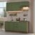 Armário de Cozinha Compacta 180 cm Rustic/Verde Vik Madesa 01
