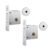 Fechadura Stam 1004 Tetra Dupla Inox Par