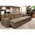 Sofá Cairo 3,52m Retrátil, Reclinável Tecido Suede Castor Cama inBox
