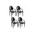 Cadeira Sala de Jantar Wind Plus UZ4003 PP Kit 4 Un Preto – Kappesberg