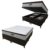 Cama Box Baú King Gazin Colchão Molas Ensacadas Com Pillow Top Tower 193x203x75cm Branco-marrom