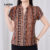 (New) Lovito Blusa Boho com Abertura Frontal  Moderna para Primavera/verão  para Mulheres L142ED627