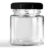 Potinho de Vidro Quadrado com Tampa Metal Preta 50ml – 5x4cm – 1 unidade – Rizzo