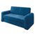 Sofá Cama Versátil 2 Lugares Veludo Selmer Azul