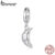 Bamoer Original 925 Prata Esterlina Pingente Fechamento Croissant Acessórios Série Pulseira