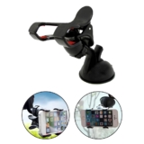 Suporte Veicular Universal para Celular e GPS Clipe Duplo Ventosa Cola no Vidro Ideal Uber