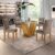Conjunto Sala de Jantar Mesa Classic Tampo de Vidro 4 Cadeiras Vitória  Ype/Areia