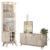 Aparador Para Sala Buffet Mônaco E Cristaleira Marina Calacata Off White – Madetec