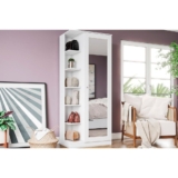 Armário Sapateira Quarto Duetto c/ 1 Porta c/ Espelho Branco – Henn