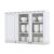 Armário Aéreo 3 Portas Com Vidro 120 Cm Nova York Branco Hp – Henn