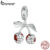 Bamoer 925 Sterling Skul De Fita De Cerejeira Para Pulseira