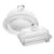 Kit de 2 peças: Manteigueira 17×10,5x10cm e Queijeira 19,5x13cm Cristal Coração com Tampa Lyor