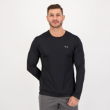 Camiseta Oakley Daily Sport LS III Manga Longa Preta