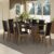 Conjunto Sala De Jantar Mesa Tampo De Vidro 8 Cadeiras Rustic Preto Justine Madesa Sintético