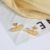 Brinco Elegantes Delicado Femininos Antialérgico Folheado Ouro 18k Flor Trio