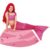 Fantasia Infantil Sereia Rosa Com Biquíni e Cauda que dá pra Andar
