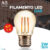 Kit 4 Lâmpada Filamento LED G45 2W E27 LUZ QUENTE 2,300K Âmbar Retrô Vintage 110V~220V Bivolt