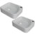 Kit 02 Cubas de Apoio Retangular Para Banheiro Lavabo Cross C01 RO36W Branco – Lyam