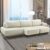 Sofá Decorativo Santiago 4 Lugares 282cm Sala de Estar Retrátil Modulado Bouclê Branco G89 – Gran Belo