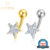Piercing Umbigo Banana Titânio Pvd Estrela Zircônia Cravejada Piercing Umbigo Pequeno