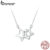 Colar De Fita Bamoer 925 Sterling Starlight Design Jóias Presentes Para Mulheres