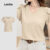 (New) Lovito Blusa Casual com Pregas e Babado Primavera/verão Blusa Caqui para Mulheres L142ED528