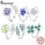 Bamoer 925 Sterling Silver Flower Rings Lotus Quatro Folhas Clover Moda Feminina Acessórios De Aniversário BSR451