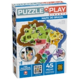 QUEBRA CABEÇA PUZZLE PLAY GIGANTE MAPA DO BRASIL 45 PEÇAS GROW REALIDADE AUMENTADA 3D APLICATIVO APP