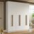 Guarda-Roupa Casal 6 Portas Batentes Branco/Branco/Rustic Saturno Madesa