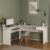 Mesa para Escritório em L 1 Gaveta Cannes  Branco