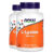 Kit 2x L-lisina 500mg Now Foods L-Lysine 100 Veg Caps Importado/Made in Usa