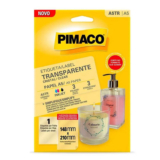 Etiqueta adesivo Cristal A5TR com 3 unidades Pimaco