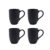 Jogo de 4 canecas 350ml Oxford Flat Ônix