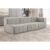 Sofá Modular  3 Lugares Bouclé Cinza