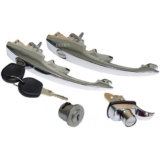 Kit Par Maçaneta Porta + Cilindro Ignição + Tampa VW Fusca – 1978 em diante – Mesmo Segredo (Atemis JG0142)