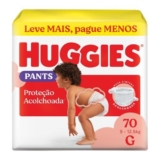 Huggies Fralda Pants Proteção Acolchoada G – 70 Un