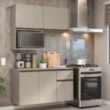 Armário de Cozinha Compacta 120 cm Suspensa Crema Nice Madesa 06