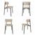 Cadeira Alloa Fixa com 4 Pés 500 X 447 X 838 Mm com 4 Unidades Corriente Areia
