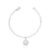 Pulseira prata 925 medalhinha de são bento pequena 8mm