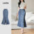 (New) Lovito Saia Jeans Casual de Primavera/verão para Mulheres L143ED443