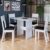 Conjunto Sala de Jantar Mesa Fidelitá Siena Com 4 Cadeiras Branco Assento Preto