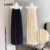 (Hot) Lovito Vestido Casual Liso Franzido Para Mulheres LNE27240 (Multicolorido)