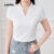 (New) Lovito Blusa Casual de Renda com Olhetas para Primavera/verão para Mulheres L143ED038