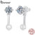Bamoer 925 Prata Esterlina Moissanite Brincos Minimalista Jóias Presente Para Mulher