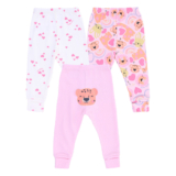 Kit Mijão Kiko Baby Vira Pé Estampa Ursinhas – 3 Peças