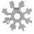 Mini Chave Multifuncional Ferramenta Tipo Floco De Neve 18 Em 1 62x62x8mm Profissional Universal