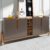 Balcão Buffet Lizz 4 Portas com Adega Cinza Perola/Cedro 050520 – Casa D