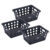 Kit 3 Cestas Organizadoras Pequenas Coza One Brinox Polipropileno 18x14x8cm Preto
